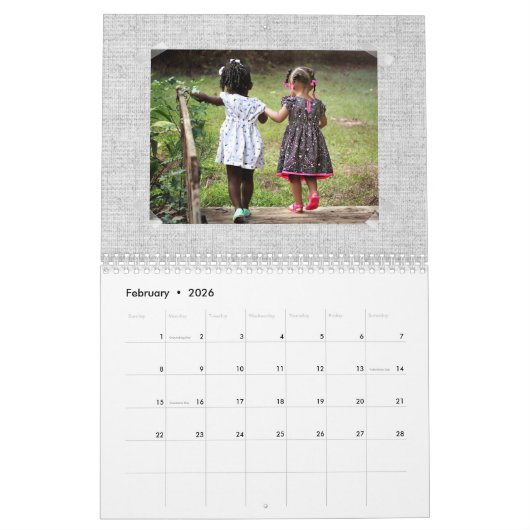 独自の2021年予定表をカスタム作成する カレンダー (2月 2026)