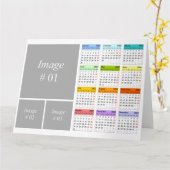 独自の2022カレンダーカードを作成する カード (黄色い花)