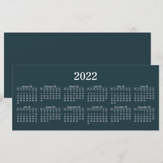 独自の2022カレンダーフラットカードの作成 (正面/裏面)