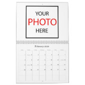 独自の2025年を作パーソナライズされた成、ブランド/写真 カレンダー (2月 2026)