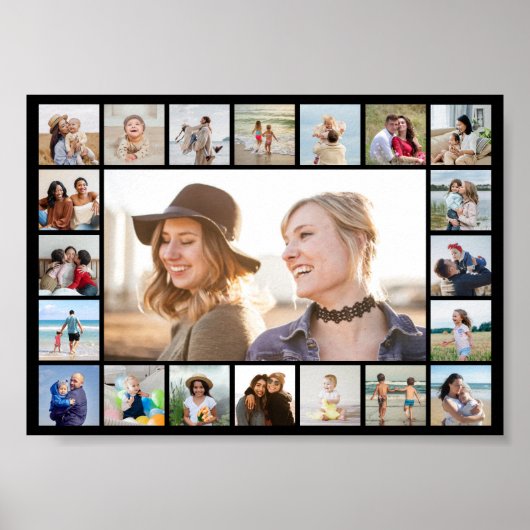 独自の21フォトカスタム編集可能カラーを作成 ポスター (正面)