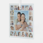 独自の21フォトコラージュを作成 ガラスオーナメント (正面左)