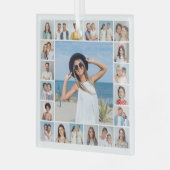 独自の21フォトコラージュを作成 ガラスオーナメント (正面左)