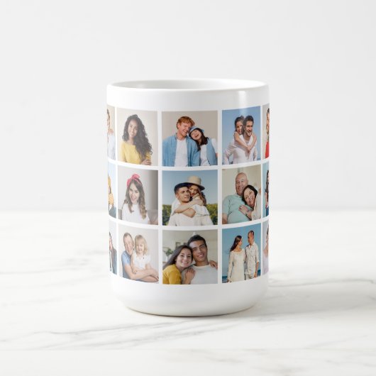 独自の21フォトコラージュを作成 コーヒーマグカップ (中央)