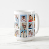 独自の21フォトコラージュを作成 コーヒーマグカップ (正面右)