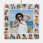 独自の21フォトコラージュを作成 セラミックオーナメント (裏面)