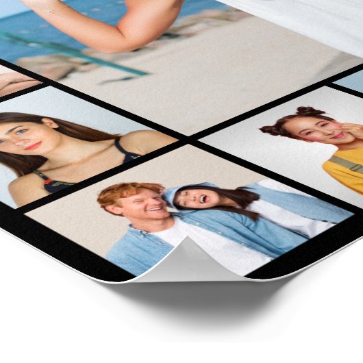 独自の21フォトコラージュを作成 ポスター (角)