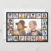 独自の21フォトコラージュ編集可能カラーを作成 カード (正面)