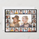 独自の21フォトコラージュ編集可能カラーを作成 カード (正面)