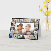 独自の21フォトコラージュ編集可能カラーを作成 カード (黄色い花)