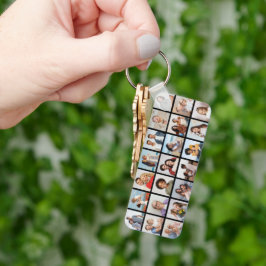 独自の21フォトコラージュ編集可能カラーを作成 キーホルダー