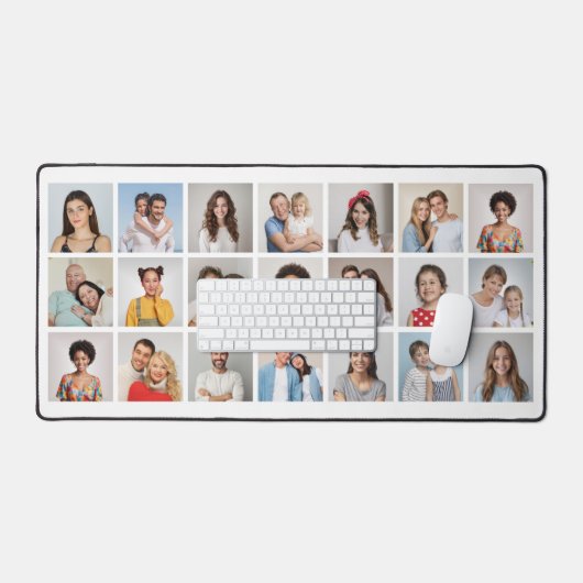 独自の21フォトコラージュ編集可能カラーを作成 デスクマット (キーボード&マウス)