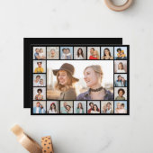 独自の21フォトコラージュ編集可能カラーを作成 ノートカード (正面/裏面インサイチュ)