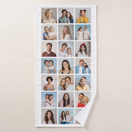 独自の21フォトコラージュ編集可能カラーを作成 バスタオル