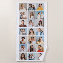 独自の21フォトコラージュ編集可能カラーを作成 ビーチタオル