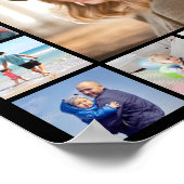 独自の21フォトコラージュ編集可能カラーを作成 ポスター (角)