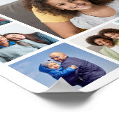 独自の21フォトコラージュ編集可能カラーを作成 ポスター (角)