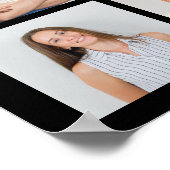 独自の21フォトコラージュ編集可能カラーを作成 ポスター (角)