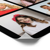 独自の21フォトコラージュ編集可能カラーを作成 ポスター (角)