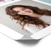 独自の21フォトコラージュ編集可能カラーを作成 ポスター (角)