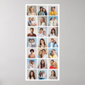 独自の21フォトコラージュ編集可能カラーを作成 ポスター (正面)