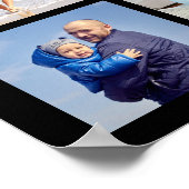 独自の21フォトコラージュ編集可能カラーを作成 ポスター (角)