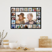 独自の21フォトコラージュ編集可能カラーを作成 ポスター (キッチン)