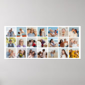 独自の21フォトコラージュ編集可能カラーを作成 ポスター (正面)