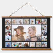 独自の21フォトコラージュ編集可能カラーを作成 吊り下げ型タペストリー (正面)