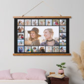 独自の21フォトコラージュ編集可能カラーを作成 吊り下げ型タペストリー (寝室)