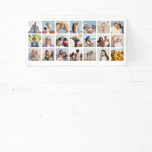 独自の21フォトコラージュ編集可能カラーを作成 横断幕 (インサイチュ)