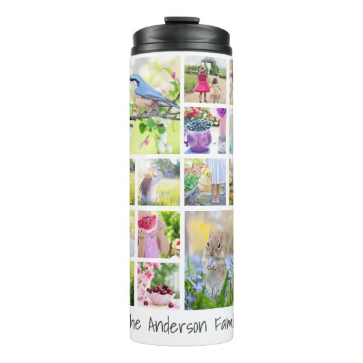 独自の24ファミリカスタムフォトコラージュを作成 タンブラー (正面)