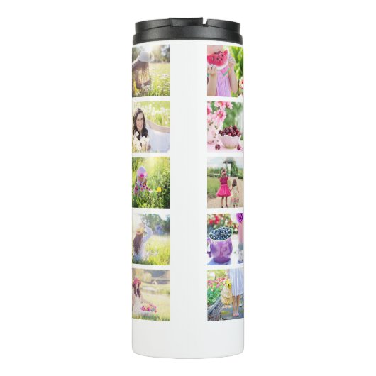 独自の24ファミリカスタムフォトコラージュを作成 タンブラー (裏面)