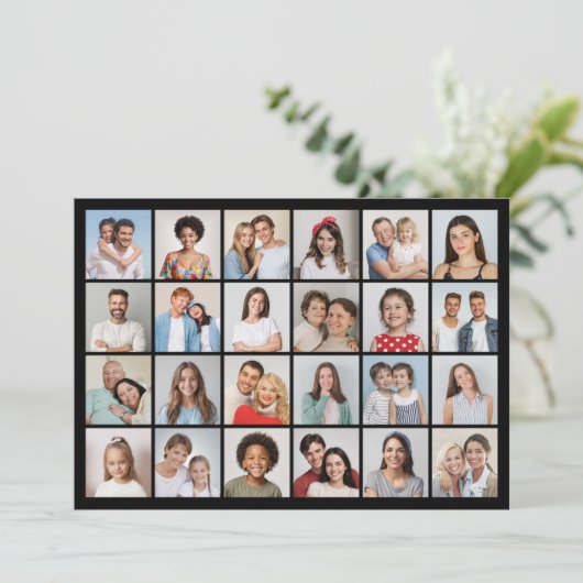 独自の24フォトコラージグリーティングの作成 カード (スタンド正面)