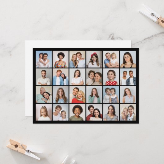 独自の24フォトコラージグリーティングの作成 カード (正面/裏面インサイチュ)