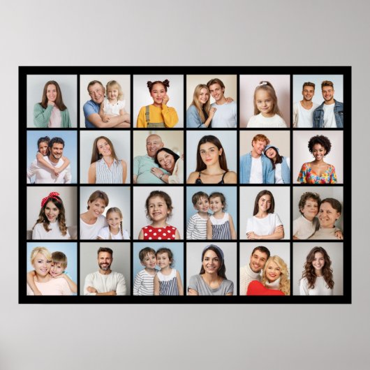 独自の24フォトコラージポスターの作成 ポスター (正面)