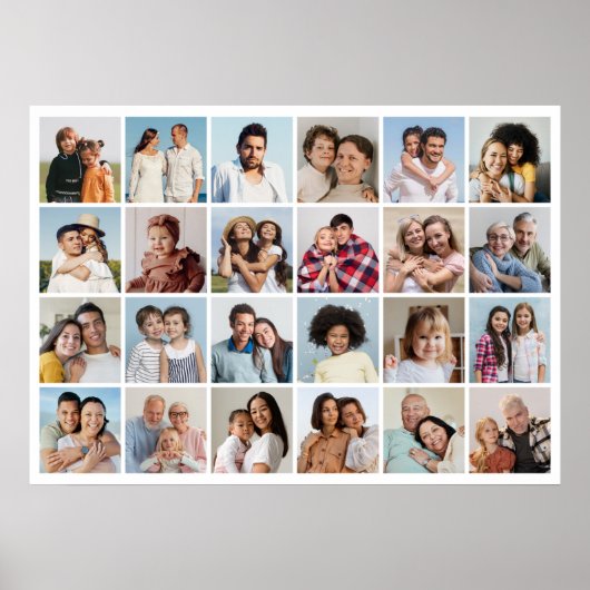 独自の24フォトコラージポスターの作成 ポスター (正面)