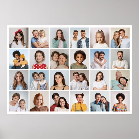 独自の24フォトコラージポスターの作成 ポスター (正面)