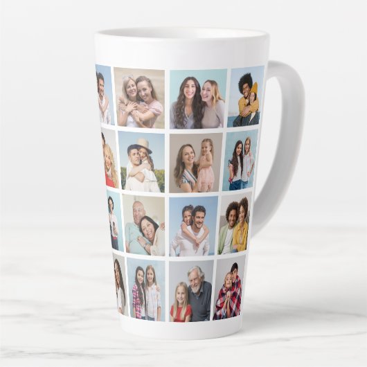 独自の24フォトコラージュを作成 カフェラテマグ (右アングル)