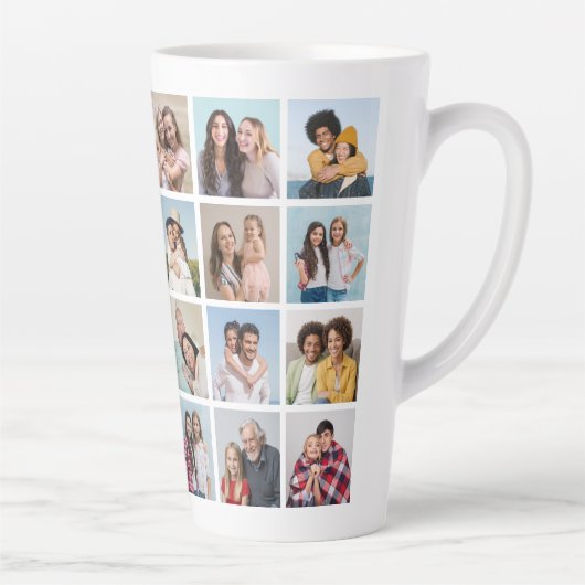 独自の24フォトコラージュを作成 カフェラテマグ (右)