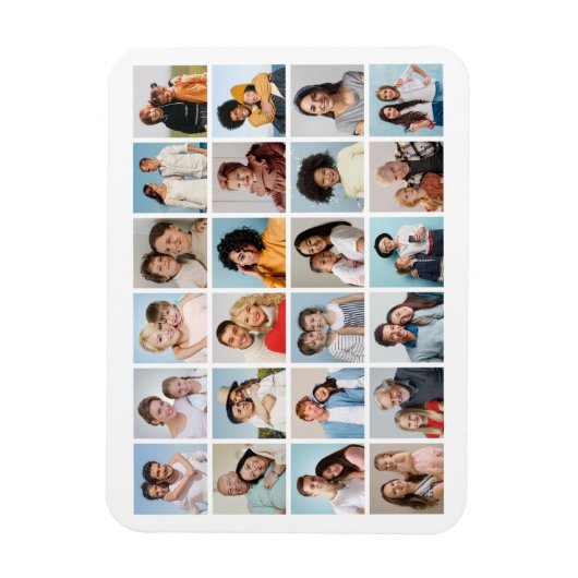 独自の24フォトコラージュを柔軟に作成 マグネット (縦)