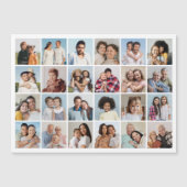 独自の24フォトコラージュ磁気カードの作成 マグネット招待状 (正面)