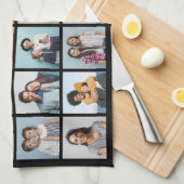 独自の24フォトコラージュ編集可能カラーの作成 キッチンタオル (四つ折り)