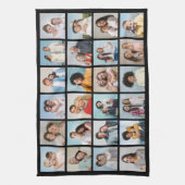 独自の24フォトコラージュ編集可能カラーの作成 キッチンタオル (縦)