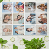 独自の24フォトコラージュ編集可能カラーの作成 キッチンタオル (折り畳み)