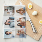 独自の24フォトコラージュ編集可能カラーの作成 キッチンタオル (四つ折り)