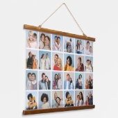 独自の24フォトコラージュ編集可能カラーの作成 吊り下げ型タペストリー (傾斜あり)