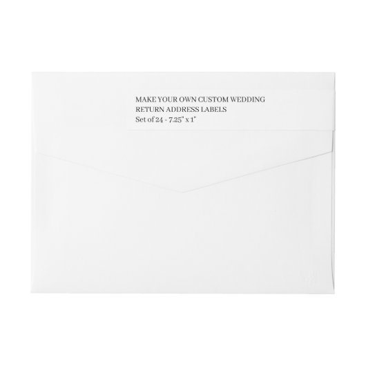 独自の24 xカスタムウェディング差出人住所を作成 ラップアラウンドラベル (裏面)