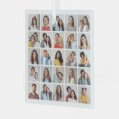 独自の25フォトコラージュを作成 ガラスオーナメント (正面左)