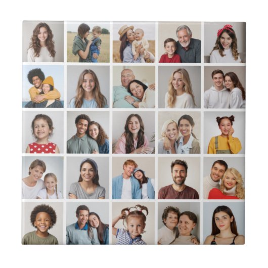 独自の25フォトコラージュを作成 タイル (正面)